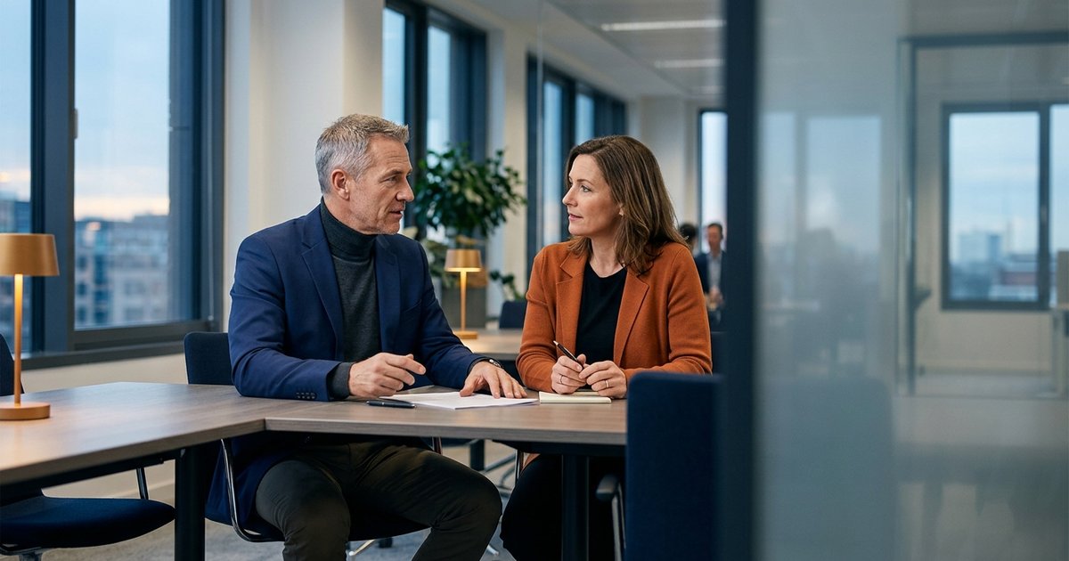 A senior alliance manager in conversation with a strategic partner.