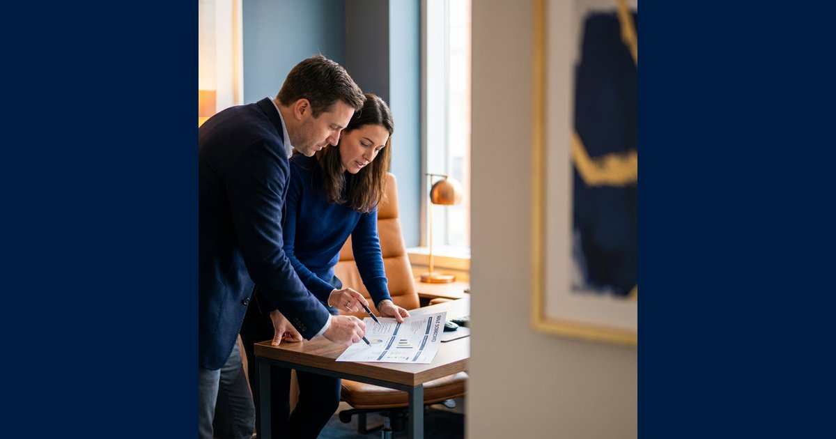 A hiring manager and an HR partner reviewing a channel manager role scorecard.