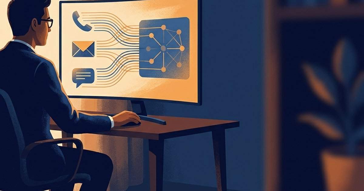 Partner operations analyst reviewing partner attribution pulled from calls, emails and Slack messages into one record